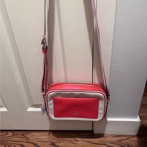 Michael Kors Vibrant Pink and White Crossbody Bag